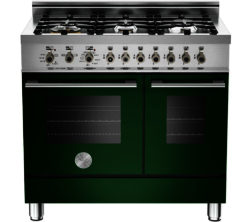 BERTAZZONI  Professional 90 W906GEVVE Dual Fuel Range Cooker - Green & Stainless Steel